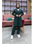 Düğmeli V Yakalı Sade Basic Eşofman Spor Ikili Takım - 3051 - Nefti 3
