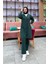 Düğmeli V Yakalı Sade Basic Eşofman Spor Ikili Takım - 3051 - Nefti 4