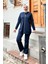 Fermuarlı Inci ve Taş Detaylı Ikili Sade Basic Eşofman Spor Takımı - 3038 - Lacivert 3