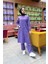 Önden Iki Cepli Sade Basic Uzun Tunik Pantolon Ikili Spor Takımı - 03067 - Koyu Lila 3