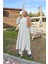 O Yaka Yırtmançlı Uzun Geniş Rahat Tunik Pantolon Sade Basic Spor Takımı - 3040 - Gri 4