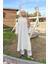 O Yaka Yırtmançlı Uzun Geniş Rahat Tunik Pantolon Sade Basic Spor Takımı - 3040 - Gri 5