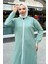 Fermuarlı Uzun Sade Basic Kap Eşofman Spor Takımı - 3044 - Çağla Yeşili 5