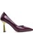 Scarlet Bordo Kırışık Rugan (8cm) Topuk Boyu Günlük Kullanım Stiletto 2