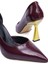 Scarlet Bordo Kırışık Rugan (8cm) Topuk Boyu Günlük Kullanım Stiletto 3