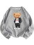 Teddy Bear Ayicik Baskılı Siyah Unisex Oversize Sweatshirt 1