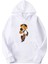 Lobabo Giyim Teddy Bear Ayicik Baskılı Siyah Unisex Oversize Kapşonlu Sweatshirt 1