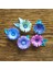 Koyu Sarı Mavi Mürdüm Mavi Renk Geçişli Çizgili Quilling Kağıdı 3