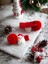 Yılbaşı Temalı Noel Baba Figürlü Kırmızı Ponponlu Çift Pens Toka 4cm 2