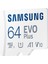 XML Evreni Samsung Evo Plus 64GB Hafıza Kartı 130 Mb/s Micro Sdhc Sd Adaptör MB-MC64KA/TR 2