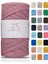Premium Koton Pamuk Makrome Ipi Gül Kurusu 200 gr 150 Metre 2mm Cotton Zincir Makrome Çanta Ipi Supla Ipi 1