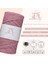 Premium Koton Pamuk Makrome Ipi Gül Kurusu 200 gr 150 Metre 2mm Cotton Zincir Makrome Çanta Ipi Supla Ipi 2