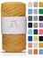 Premium Koton Pamuk Makrome Ipi Hardal 200 gr 150 Metre 2mm Cotton Zincir Makrome Çanta Ipi Supla Ipi 1