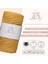 Premium Koton Pamuk Makrome Ipi Hardal 200 gr 150 Metre 2mm Cotton Zincir Makrome Çanta Ipi Supla Ipi 2