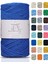 Premium Koton Pamuk Makrome Ipi Saks Mavi 200 gr 150 Metre 2mm Cotton Zincir Makrome Çanta Ipi Supla Ipi 1