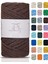 Premium Koton Pamuk Makrome Ipi Acı Kahve 200 gr 150 Metre 2mm Cotton Zincir Makrome Çanta Ipi Supla Ipi 1