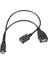 Powermaster USB Dişi Micro USB Erkek-Dişi Y 20 cm Otg Kablo 1
