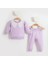 Fisto Yakalı Lila Kız 2li Eşofman Takım 1