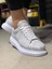 Bağcıklı Cilt Deri Ortopedik Yüksek Taban Beyaz Erkek Günlük Sneaker Ayakkabı 2
