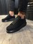 Bağcıklı Süet Ortopedik Yüksek Taban (Siyah ) Erkek Günlük Sneaker Ayakkabı 2