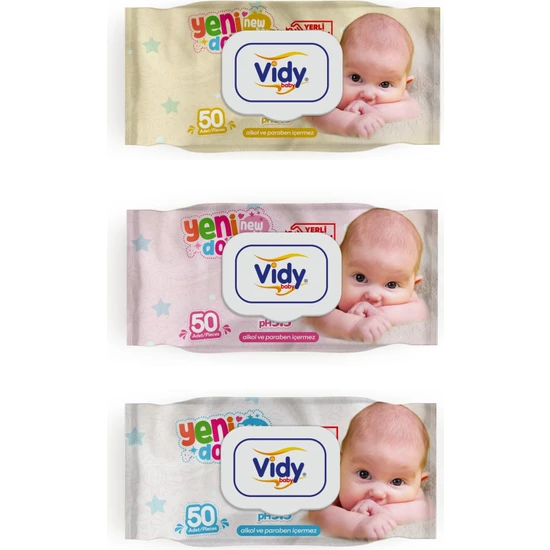 Baby Yenidoğan Bebek Islak Bakım Havlusu 50X3 ( 150 Yaprak )