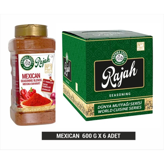 Rajah Paprika Spices Rajah Meksika Baharatı 600 Gr 6 Adet Fiyatı 8239