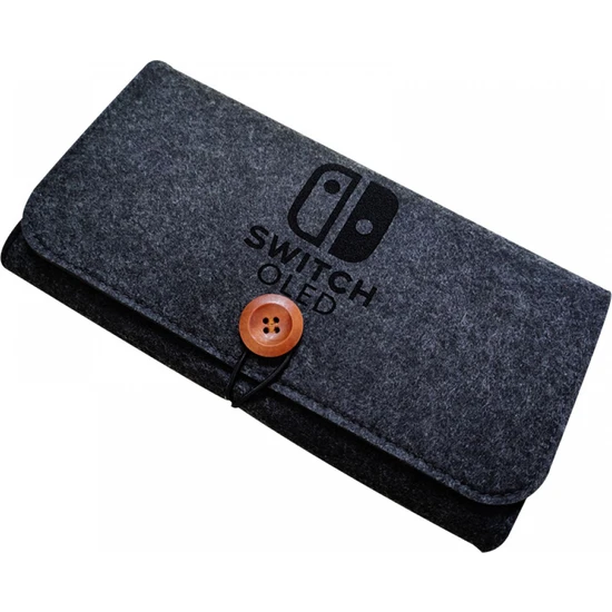 Zljnx Nintendo Switch OLED Modelleri ve Nintendo Switch Için Taşınabilir Seyahat Çantası, 5 Oyun Kartuşu Tutuculu Ultra Ince Keçe Çanta (Yurt Dışından)