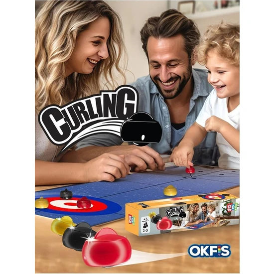 Okfis Mini Curling Ekransız Vakit Geçirme Aktivitesi Aile Etkileşimi Kutu Oyunu