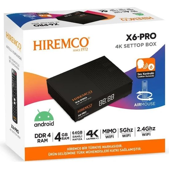 Hiremco X6 Pro Android Box