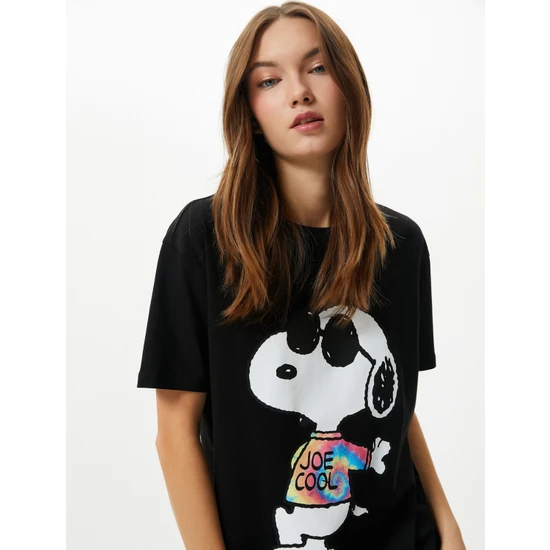 Koton Snoopy Tişört Lisanslı Baskılı Kısa Kollu Pamuklu