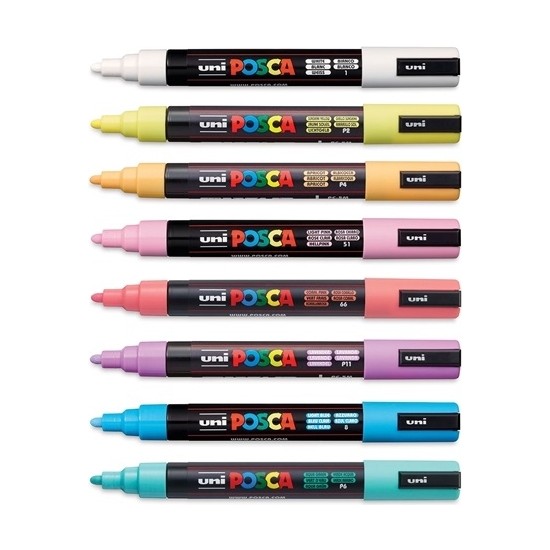 Uni Posca Pc M Pastel Colours Su Bazl Boyama Fiyat