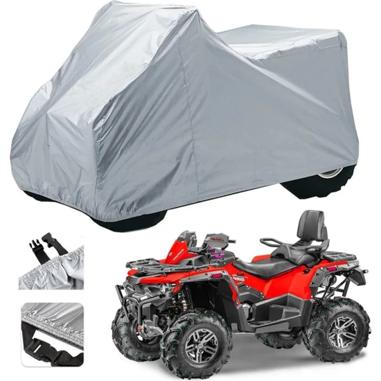 CoverPlus Cfmoto CF625 Atr-Eps Atv Su Geçirmez Brandası -Gri