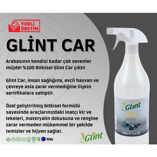 Glint Car 1 Litre %100 Bitkisel Oto Far Temizleme Araç Far Parlatma Spreyi