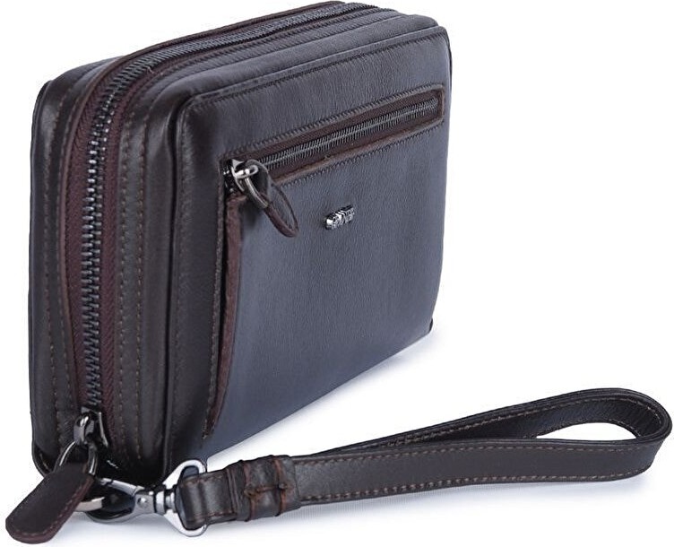 Grande 4274 Hakiki Yüzde Yüz Deri El Çantası El Pörtföyü Clutch Çanta görsel 5