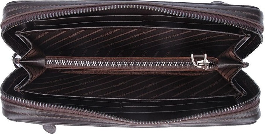 Grande 4274 Hakiki Yüzde Yüz Deri El Çantası El Pörtföyü Clutch Çanta görsel 6