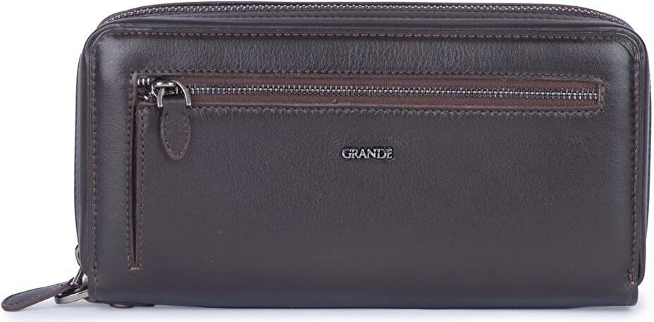 Grande 4274 Hakiki Yüzde Yüz Deri El Çantası El Pörtföyü Clutch Çanta görsel 4