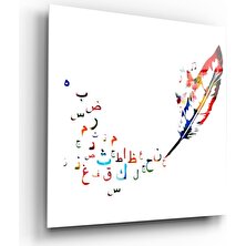 Ena Home Decor Arapça Harfler Cam Tablo