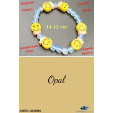Doğal Taş Dünyası Sertifikalı  Opal Doğal Taş Çocuk Bilekliği