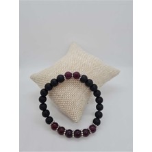 Doğal Taş Dünyası Sertifikalı Akik Oniks Doğal Taş Bileklik