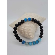 Doğal Taş Dünyası Sertifikalı Küp Akik ve Oniks Doğal Taş Bileklik