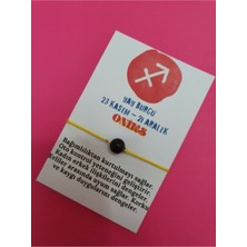 Doğal Taş Dünyası Sertifikalı Yay Burcu Oniks Doğal Taş Ip Burç Bilekliği