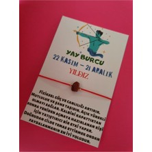 Doğal Taş Dünyası Sertifikalı Yay Burcu Yıldız Doğal Taş Ip Burç Bilekliği