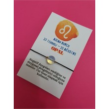 Doğal Taş Dünyası Sertifikalı Aslan Burcu Opal Doğal Taş Ip Burç Bilekliği