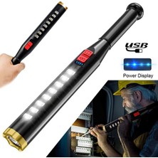 Guangdong Spirit USB Şarj Edilebilir Güçlü Işık Ipx6 Su Geçirmez El Feneri Açık Cob Devriye El Feneri Kamp Gece Seyahat Aydınlatma Acil Durum Işığı (Yurt Dışından)