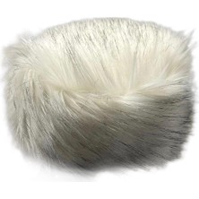Bahels Trend Kırçıllı Beyaz Peluş Kürk Kalpak Şapka ( Kırçıllı Beyaz )
