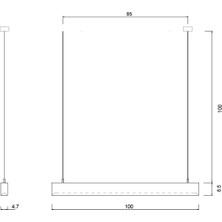 Line Minimal Box Modern Ahşap Aydınlatma - Minimal LED Sarkıt Avize (El Yapımı)