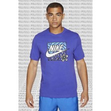 Nike Sportswear High Summer Graphic Short Sleeve Tee Purple Mor  Tişört