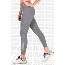 Nike One Diamond Shine 7/8 Leggins 2 Cepli Yapay Elmaslı Toparlayıcı Tayt Gri