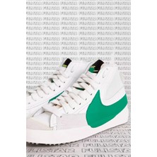 Nike Blazer Mid 77 Jumbo Leather Hakiki Deri Günlük Bilekli Spor Ayakkabı Beyaz Yeşil