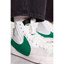 Nike Blazer Mid 77 Jumbo Leather Hakiki Deri Günlük Bilekli Spor Ayakkabı Beyaz Yeşil